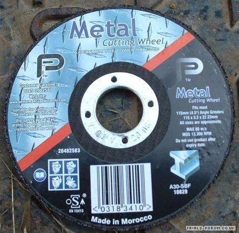 Grinding disk - £1s worth!