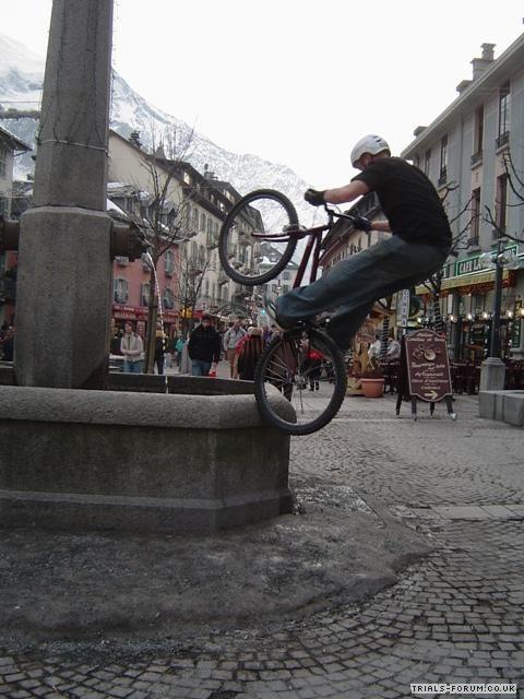 Fountain in Chamonix town centre