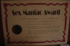 sex maniac award