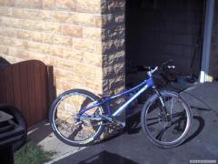 my bike with new front disc and new tyres